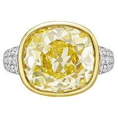 Betteridge 12.10 Carat Fancy Intense Yellow Diamond Ring