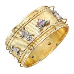 Art Deco Charm Cuff Bracelet 3