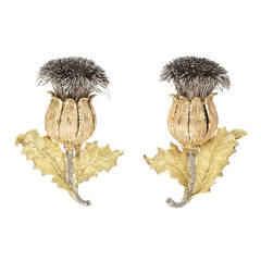 Buccellati ​Silver Gold Thistle Earrings