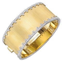 Roberto Coin Diamond Gold Cuff Bracelet