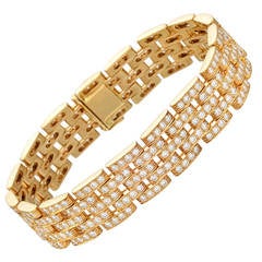 Cartier Diamond Gold Maillon Panthere Link Bracelet
