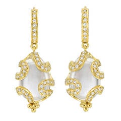 Temple St. Clair Rock Crystal Diamond Matisse Drop Earrings