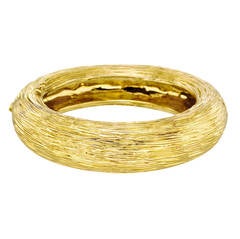 Tiffany & Co. Textured Gold Bangle Bracelet
