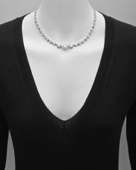 Bezel-Set Old Mine Cut Diamond Necklace
