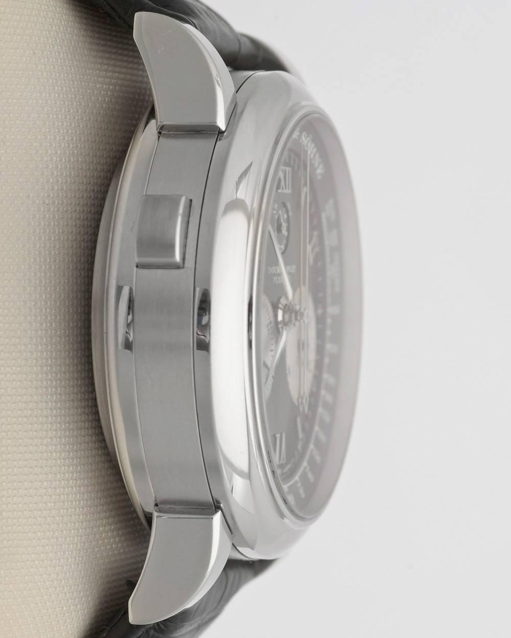 A. Lange & Söhne Platinum Double Split Wristwatch Ref 404.035 In Excellent Condition In Greenwich, CT