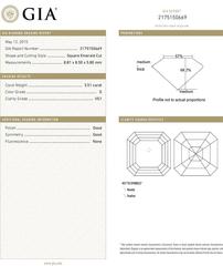 Betteridge 3.51 Carat Asscher-Cut Diamond Engagement Ring