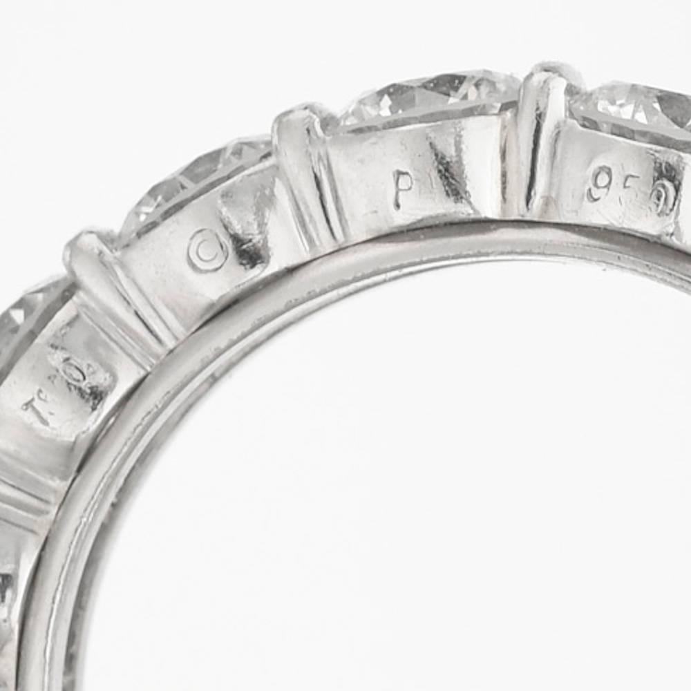 Tiffany & Co. runder Brillant Diamant Platin Eternity Band im Zustand „Hervorragend“ in Greenwich, CT