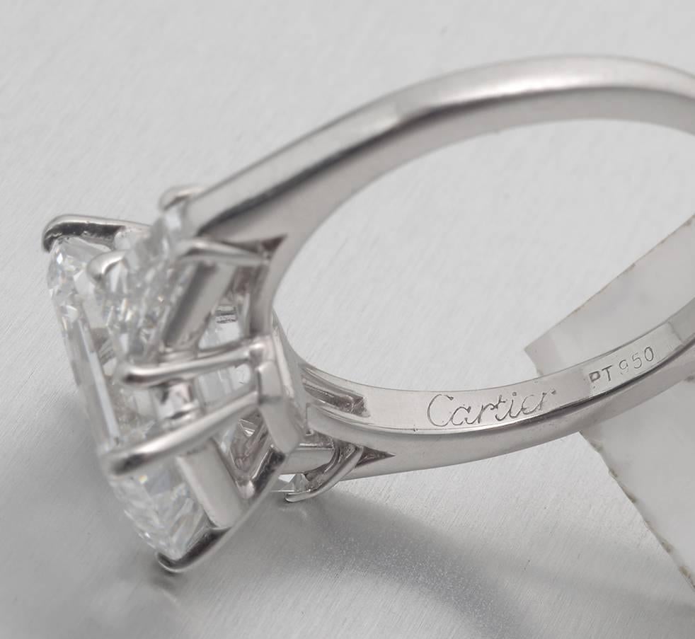 cartier emerald cut ring