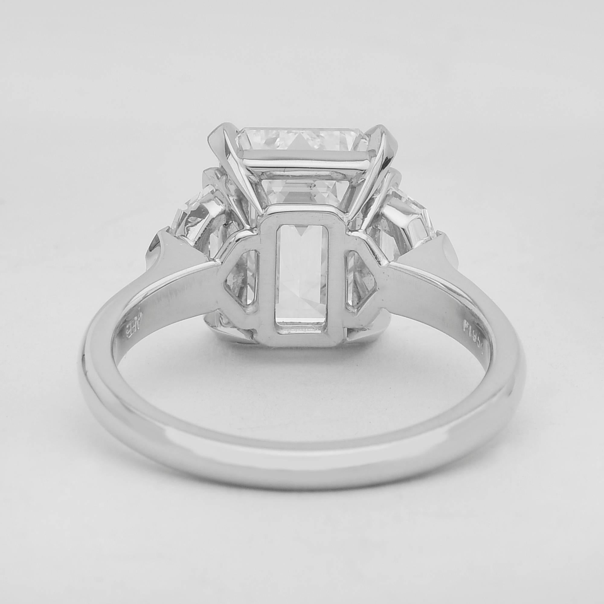 Women's Betteridge GIA Report 4.11 Carat Emerald-Cut Diamond Engagement Ring