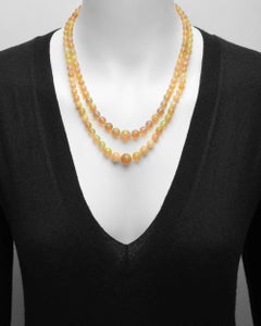 Two-Strand Opal Bead Necklace with Diamond-Set Clasp