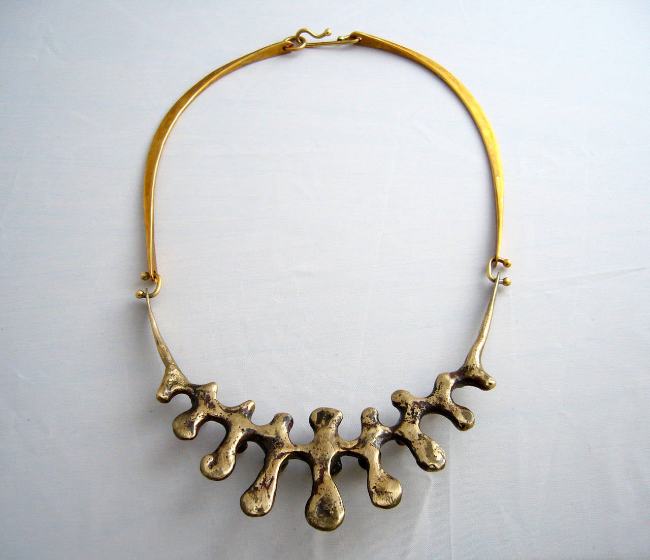 Modernist Jack Boyd Hinged Bronze Necklace