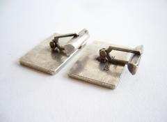 Sammy P. Gee Sterling Silver Modernist Cufflinks