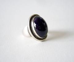 Harald Neilsen for Georg Jensen Amethyst Sterling Silver Ring