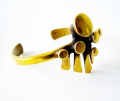 Richard Lawless Bronze Brutalist Spore Cuff Bracelet