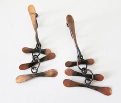 Art Smith Copper Kinetic Mobile New York Modernist Earrings