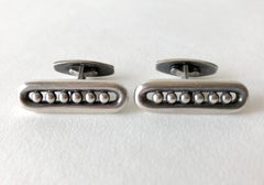 Hans Hansen Sterling Silver Danish Modernist Cufflinks