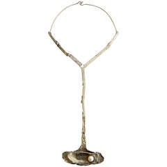 Heidi Abrahamson Pearl Sterling Silver Statement Necklace