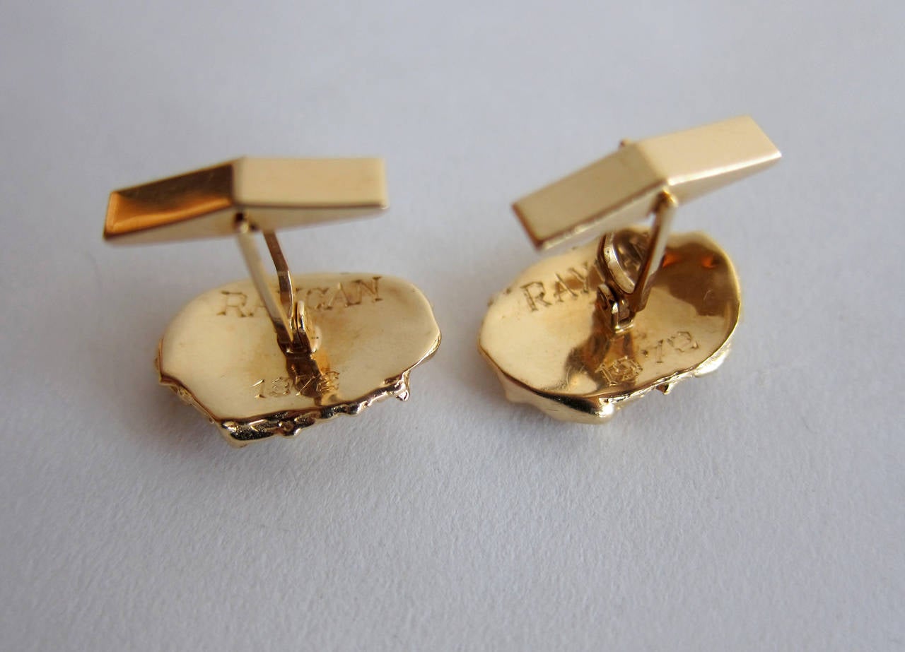Gold Brutalist Cufflinks