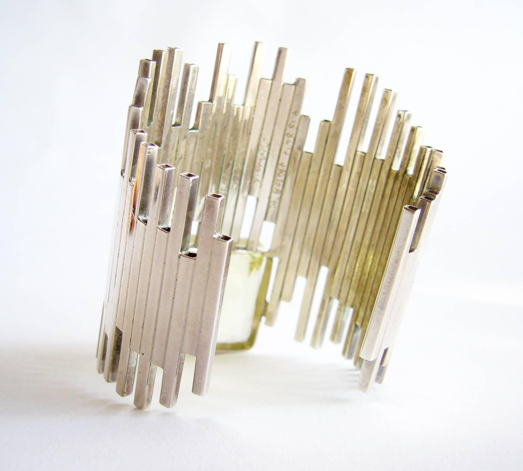 Aaron Rubinstein Zitronenquarz Sterling Silber Armband im Zustand „Hervorragend“ in Palm Springs, CA