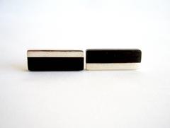 Milton Cavagnaro Wood Sterling Silver Cufflinks