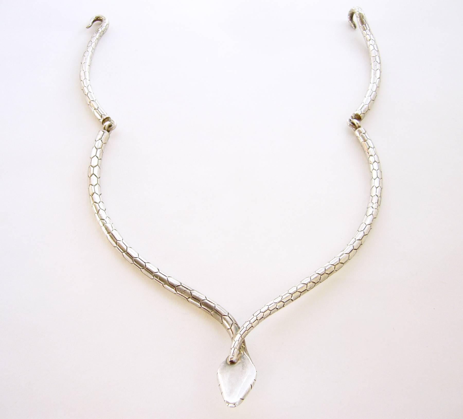 snake necklace sterling silver