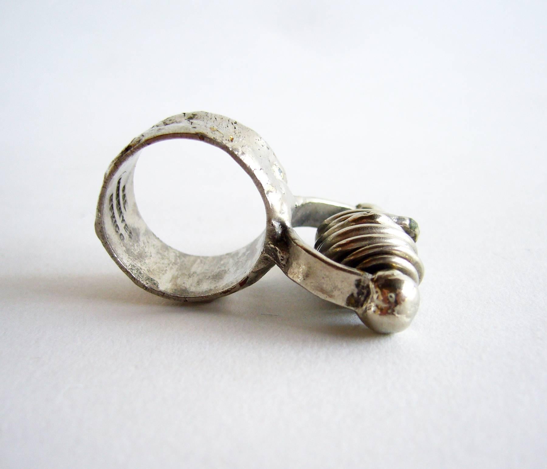 Artisan Pal Kepenyes Silver Plate Kinetic Ring