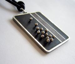 Jay Tuttle Exotic Wood Sterling Silver Pendant Necklace