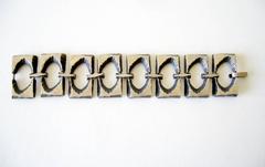 Sten and Laine Sterling Silver Brutalist Finnish Modernist Bracelet