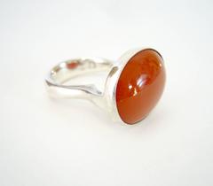 Nanna Ditzel for Georg Jensen Sterling Silver Carnelian Ring