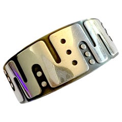 Jay Tuttle, manchette moderniste abstraite américaine en argent sterling, années 1960