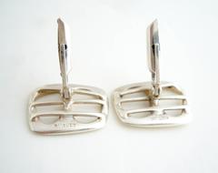 Irvin and Bonnie Burkee Sterling Silver Modernist Cufflinks