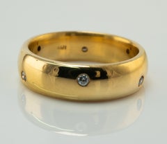 Diamond Eternity Ring 18K Gold Band Engagement Ring size 8.25
