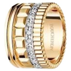 Boucheron Quatre Radiant Large Yellow Gold Diamond Ring, Anniversary Edition.