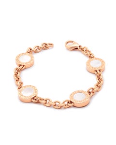 Bvlgari Bvlgari Onyx & Mop rose gold bracelet