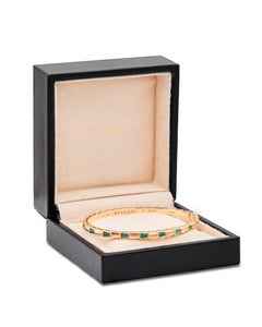 Bulgari Serpenti rose gold Malachite bangle