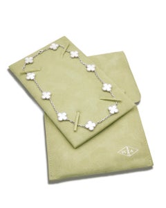 Van Cleef & Arpel’s Alhambra white golf 10 Motif MOP necklace