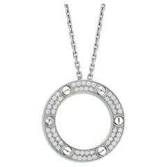 Cartier white gold diamond Love pendant