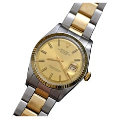 Rolex Datejust Two-Tones Quadrante Oro 1601 Orologio automatico, 1972