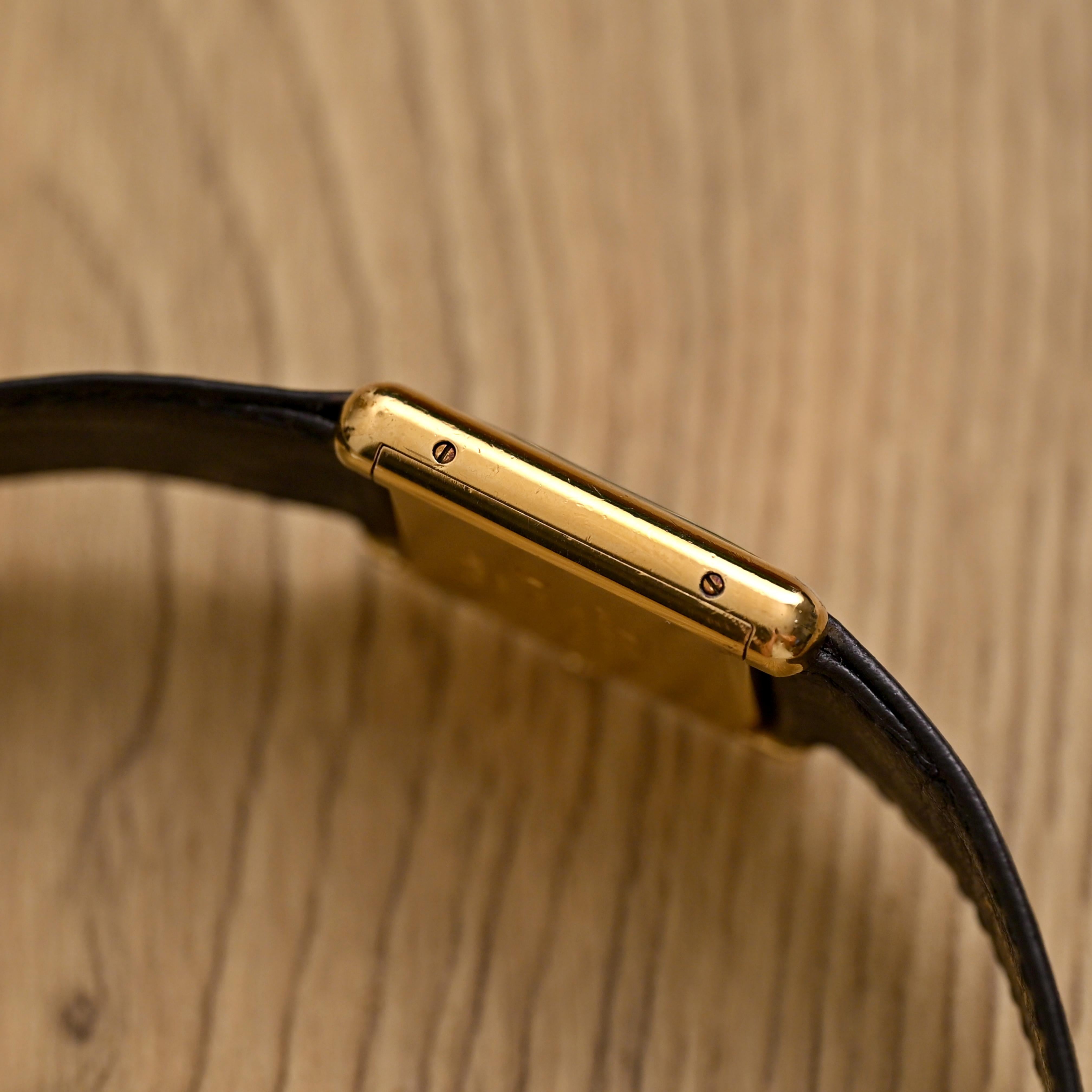Must de Cartier Gold Plated 925 Tank Trinity Dial Manual Wind For Sale 4