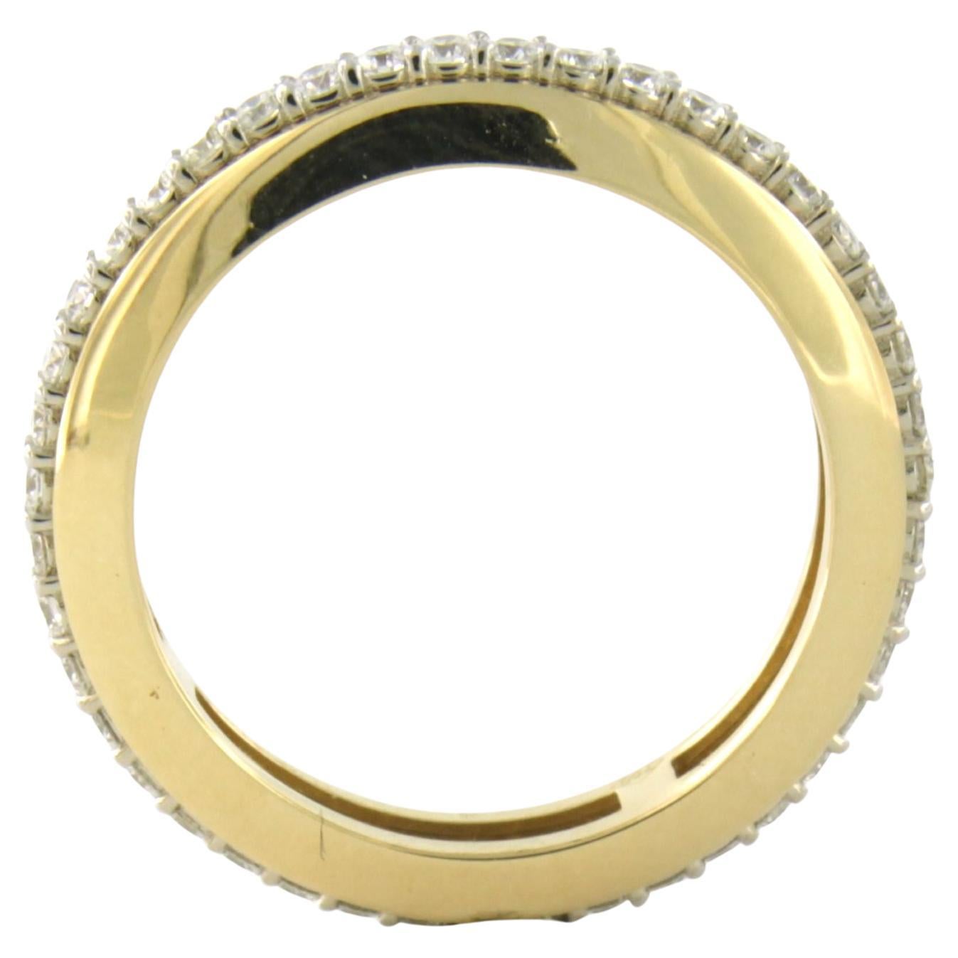 Ring mit Diamanten bis zu 0,58 Karat 18k bicolour Gold