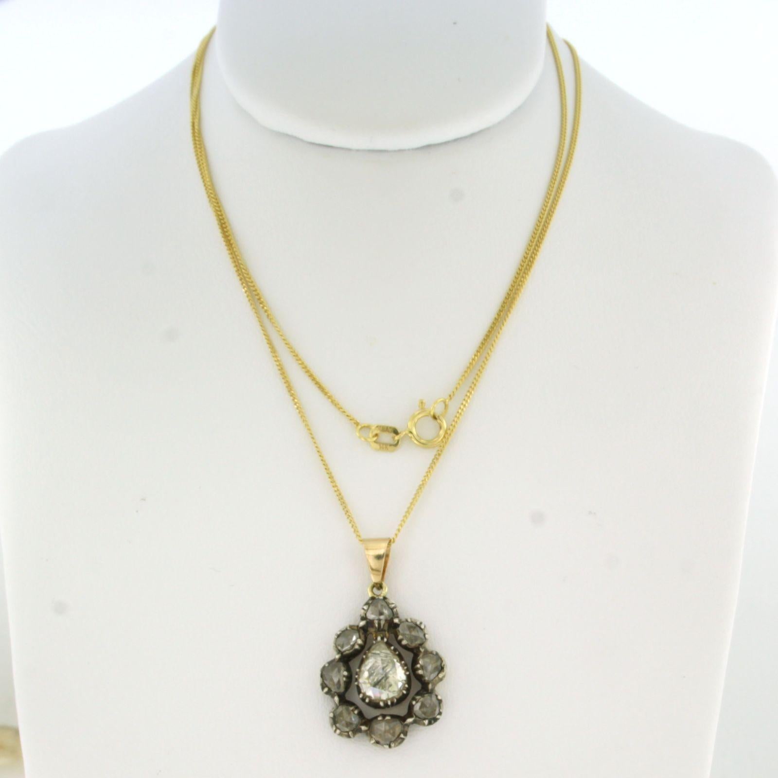 Collana in oro giallo 14k con pendente in oro e argento con diamanti taglio rosa per un totale di circa 1,00ct - G/H - SI - lunghezza 45 cm

Descrizione dettagliata

la lunghezza della collana è di 45 cm di lunghezza per 0,7 mm di larghezza

Il