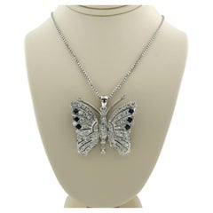 Collana e pendente con zaffiro e diamanti fino a 1,00ct in oro 18k