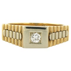 Bague avec diamants taille brillant jusqu'à 0,15ct Or 14k 7,7 grammes