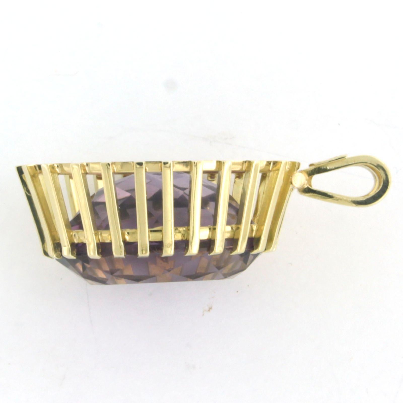 Moderno Ciondolo con ametista fino a 20,00ct in oro giallo 14k 10,5 grammi in vendita