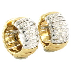 Earrings with brilliant cut diamonds up to 0.60ct 18k gold 20.4 grams