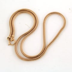 Collana unisex antica con catena dorata, design vintage, in buone condizioni