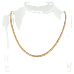 Collana unisex antica con catena dorata, design vintage, in buone condizioni