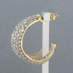 Ohrringe mit Diamanten im Brillantschliff bis zu 4,00 ct, 14-karätiges Gold, 13,0 Gramm
