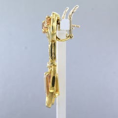 Ohrringe mit Morganit bis zu 6,50 ct und Diamant bis zu 0,30 ct, 18-karätiges Gold, 13,2 Gramm