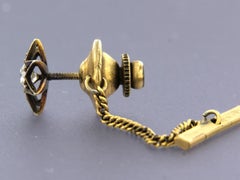 Anstecknadel mit einem Diamanten im Old-Mine-Schliff von bis zu 0,40 Karat, 14-karätiges Gold, 3,0 Gramm